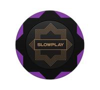 SLOWPLAY Nash Clay Poker Chips, 14 Grams Heavyweight Clay Composite, 40mm Large Chips in Bulk, Pack of 50 in Purple Without Denomination