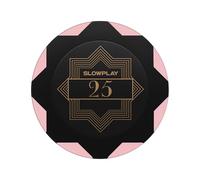 SLOWPLAY Nash Clay Poker Chips, 14 Grams Heavyweight Clay Composite, 40mm Large Chips in Bulk, Pack of 50 with Denomination of 25