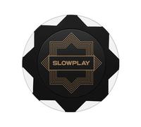 SLOWPLAY Nash Clay Poker Chips, 14 Grams Heavyweight Clay Composite, 40mm Large Chips in Bulk, Pack of 50 in White Without Denomination