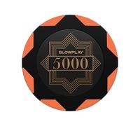 SLOWPLAY Nash Clay Poker Chips, 14 Grams Heavyweight Clay Composite, 40mm Large Chips in Bulk, Pack of 50 with Denomination of 5000