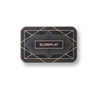 SLOWPLAY Rectangular Poker Chips Plaques in Black, Pack of 10 Pcs, European Style Professional Plaques Without Denomination, 34-Gram Ceramic Composite