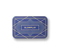 SLOWPLAY Rectangular Poker Chips Plaques in Blue, Pack of 10 Pcs, European Style Professional Plaques Without Denomination, 34-Gram Ceramic Composite
