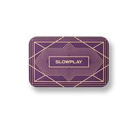 SLOWPLAY Rectangular Poker Chips Plaques in Purple, Pack of 10 Pcs, European Style Professional Plaques Without Denomination, 34-Gram Ceramic Composite