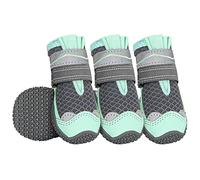 SlowTon Dog Boots for Injured Paws Waterproof, Non-Slip Paw Protector for Rainy Snowy Breathable for Hot Pavement, Puppy Shoes with Adjustable Reflective Strip Dual Washable for Small Medium Large Dog