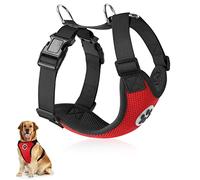 SlowTon Dog Car Vest Harness Multifunction Adjustable Double-Ring Breathable Mesh Fabric Harness for Cat Puppy Road Trip Daily Walks