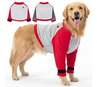 SlowTon Dog Front Leg Recovery Suit - Long Sleeve Elbow Protector with Thick Fleece Lining to Prevent Licking & Chewing, for Wound Care, Injury Protection and Surgery Aftercare