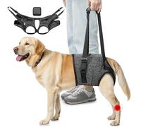 SlowTon Dog Lifting Harness - Soft Adjustable Support Sling for Rear Leg, Recovery Assistance and Mobility Aids for Senior, Injured, Disabled and After ACL Surgery Medium Large Dogs