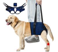 SlowTon Dog Lifting Harness - Soft Adjustable Support Sling for Rear Leg, Recovery Assistance and Mobility Aids for Senior, Injured, Disabled and After ACL Surgery Medium Large Dogs