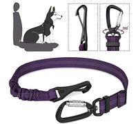 SlowTon Dog Seat Belt for UK, Latch Bar & Isofix Dog Car Harness Seatbelt for Small Medium Large Dogs, Adjustable Reflective Pet Car Restraint Safety Belt Tether Elastic Leads with Lockable Carabiner
