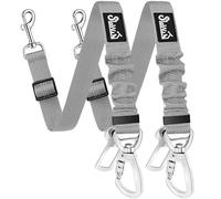 SlowTon Dog Seatbelt, 2 Pack Dog Seat Belt Car Leash Adjustable Elastic Bungee Buffer Heavy Duty Nylon Reflective Pet Safety Tether Connect to Dog Harness for Travel Riding in Vehicle