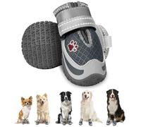 SlowTon Dog Shoes for Summer Hot Pavement - Breathable Dog Boots for Large Small Medium Dogs, Paw Protector for Outdoor Walking Hardwood Floor, Anti-Slip Rubber Dog Booties for Winter Snow