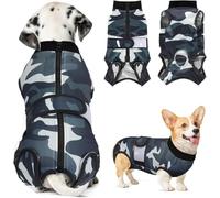 SlowTon Dog Surgery Recovery Suit, Cone E-Collar Alternative After Surgery with Zipper, Professional Pet Recovery Shirt, Preventing Licking Spay Suit for Female Male Dog