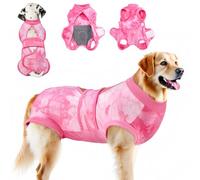 SlowTon Dog Surgery Recovery Suit - Medical Onesie with Open Back Design, Breathable Adjustable Post Surgery Bodysuit, Anti Licking and Protect Wound Cone Collar Alternative for Female & Male Dogs