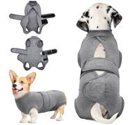 SlowTon Dog Surgery Recovery Suit - Medical Onesie with Open Back Design, Breathable Adjustable Post Surgery Bodysuit, Anti Licking and Protect Wound Cone Collar Alternative for Female & Male Dogs