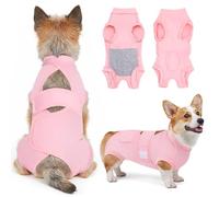 SlowTon Dog Surgery Recovery Suit - Medical Onesie with Open Back Design, Breathable Adjustable Post Surgery Bodysuit, Anti Licking and Protect Wound Cone Collar Alternative for Female & Male Dogs