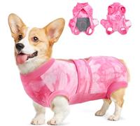 SlowTon Dog Surgery Recovery Suit - Medical Onesie with Open Back Design, Breathable Adjustable Post Surgery Bodysuit, Anti Licking and Protect Wound Cone Collar Alternative for Female & Male Dogs