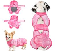 SlowTon Dog Surgery Recovery Suit - Medical Onesie with Open Back Design, Breathable Adjustable Post Surgery Bodysuit, Anti Licking and Protect Wound Cone Collar Alternative for Female & Male Dogs