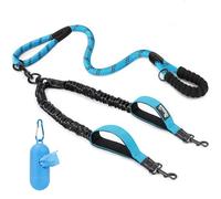 SlowTon Double Dog Lead - 360° Swivel Heavy Duty Reflective Double Lead for Walking 2 Dogs No Tangle Dual Splitter With Soft Handle Puppy Leash for Large Dogs Walking Training