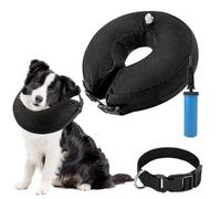SlowTon Inflatable Dog Recovery Collars Cones, Soft Comfy Quick Release Donut Collar for After Surgery, Prevent Dogs from Touching Stitches Biting Licking Wound, Does Not Block Vision