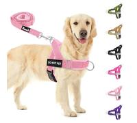 SlowTon No Pull Dog Harness with 5.7ft Lead - Adjustable Pet Harness with 2 Leash Clips, Reflective Vest with Easy Control Soft Padded Handle for Training and Walking Medium Large Dogs