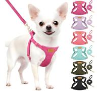 SlowTon No Pull Dog Harness with Leash - Soft Lightweight Step-in Puppy Harness, Adjustable Pet Harness for Small Medium Dogs