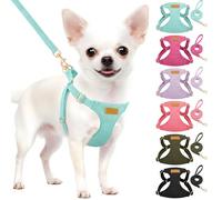 SlowTon No Pull Dog Harness with Leash - Soft Lightweight Step-in Puppy Harness, Adjustable Pet Harness for Small Medium Dogs