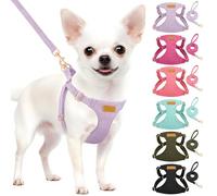 SlowTon No Pull Dog Harness with Leash - Soft Lightweight Step-in Puppy Harness, Adjustable Pet Harness for Small Medium Dogs
