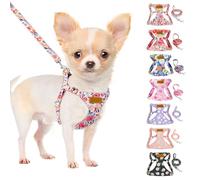 SlowTon Puppy Harness and Leash Sets - No Pull Soft Harness Small Pet Adjustable Lightweight Vest Harness Ideal for Walking Running Training for Puppy Small and Medium Sized Dogs