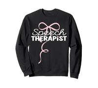SLP Coquette Bow Girly Speech Therapist Language Sweatshirt