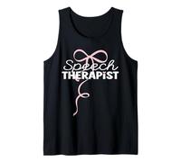 SLP Coquette Bow Girly Speech Therapist Language Tank Top