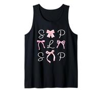 SLP Coquette Bow Speech Therapist Language Pathologist Pink Tank Top