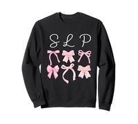 SLP Coquette Bow Speech Therapist Language Pathologist Red Sweatshirt