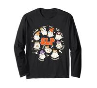 SLP Speech Therapist Ghost Halloween Spooky Vibes Women Long Sleeve T-Shirt