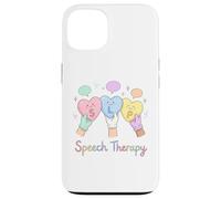 SLP Speech Therapy Cute Hearts Speech Bubbles Pediatric Case for iPhone 13
