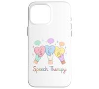 SLP Speech Therapy Cute Hearts Speech Bubbles Pediatric Case for iPhone 16 Pro Max