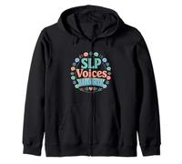 SLP Voices United Communication Support Design Zip Hoodie