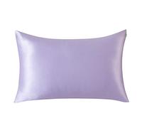 SLPBABY 100% Natural Pure Silk Pillowcase for Hair and Skin, Both Side 19 Momme Silk, Luxury Smooth Satin Pillowcase Cover with Hidden Zipper (Standard(20''x26''), Lavender)