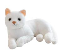 SLPERJE Cat Plush Toy,26 CM White Cat Plush Soft Toys,Cute Cats Stuffed Animal Realistic Soft Cuddly Toy Kitty Plush for Kids Birthdays White Children Birthday Gift Boys Girls