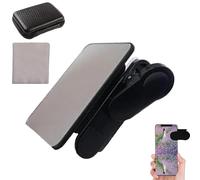 SLR Clip Set, Smartphone Camera Mirror Reflection Clip, Reflection Clip Kit for Smartphone Cameras, Adjustable, Adjustable Angle, Stable Handle Reflector, Black/White