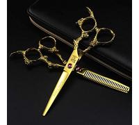 SLRMKK 2 X Premium Professional Thinning Scissors Salon To 6 Inches, Modeling Scissors Hairdressing Scissors Hair Thin And Modeling,Purple,6.0Inch