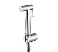 SLRMKK Hand Held Bidet Sprayer,Handheld Bidet Faucet, Douche Kit Shower Bidet Sprayer Set, Toilet Shattaf Sprayer with Shower Hose and Shower Base,brass,Chrome