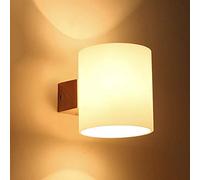 SLRMKK Japanese Style Design Wooden Wall Sconce Lights with Frosted Glass Shades Bedside Lamp for Bedroom Living Room Dining Room Study Room Restaurant