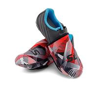 SLS3 Cycling Toe Covers Toe Warmers Cycling | Shoe Warmers | Thermal Cycle Toe Cover | Windproof Waterproof | No More Cold Feet (Red Geo, Small/Medium)