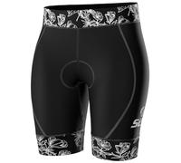 SLS3 Tri Shorts for Women - Triathlon Shorts Womens - Super Comfy with Soft Chamois FX - Slim Athletic Fit (Black Rose, X-Small)