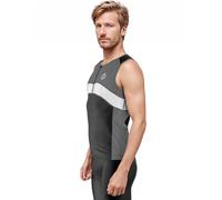 SLS3 Triathlon Men`s FX Tri Top | 3 Pockets | Full Zipper | Jersey | Singlet | Tank | Shirt | Designed by Athletes (Black/Turbulence Gray, Small)