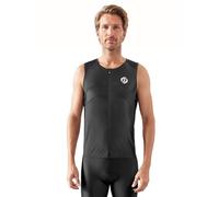 SLS3 Triathlon Men`s FX Tri Top | 3 Pockets | Full Zipper | Jersey | Singlet | Tank | Shirt | Designed by Athletes (Solid Black, Medium)