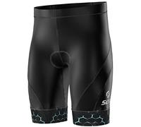 SLS3 Triathlon Shorts Mens - Padded Tri Shorts Mens Triathlon Shorts - 8" Triathalon Shorts, Quick Drying, FX Z (Black Graphite/Honeycomb, XL)
