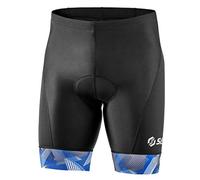 SLS3 Triathlon Shorts Men's | Tri Short | Tri Shorts for Men | 2 Pockets | Black FX | Designed by Athletes (Black/Blue Geo, Large)