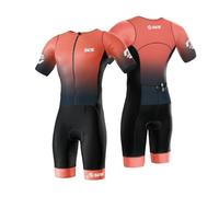 SLS3 Triathlon Suit Mens Elite Aero Trisuit Men - Tri Suit Triathlon - Full Zip, Aero Sleeves, Internal and Rear Pockets (Horizon, X-Large)