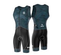 SLS3 Triathlon Suits Mens - Pro Sleeveless Trisuit Men for Peak Performance | Pro-Grade Tri Suit Men with Quick-Dry Compression, Ergonomic Low-Profile Bike Pad, Large Back Pocket & Max Arm Mobility